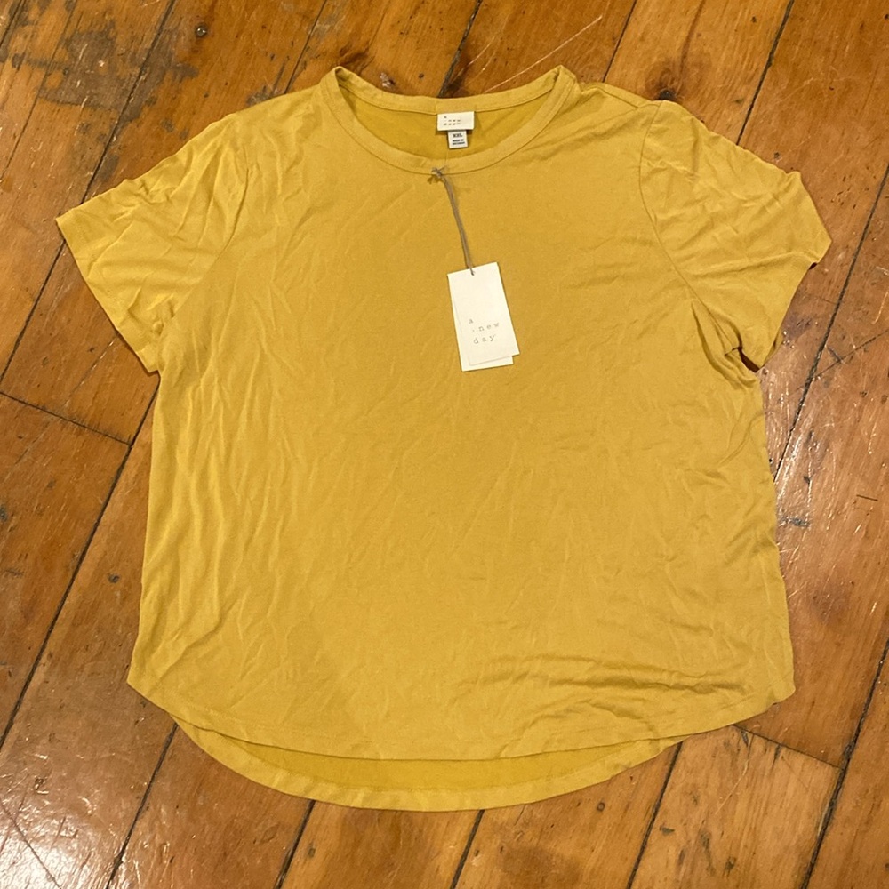 A. New Day yellow short sleeve tee